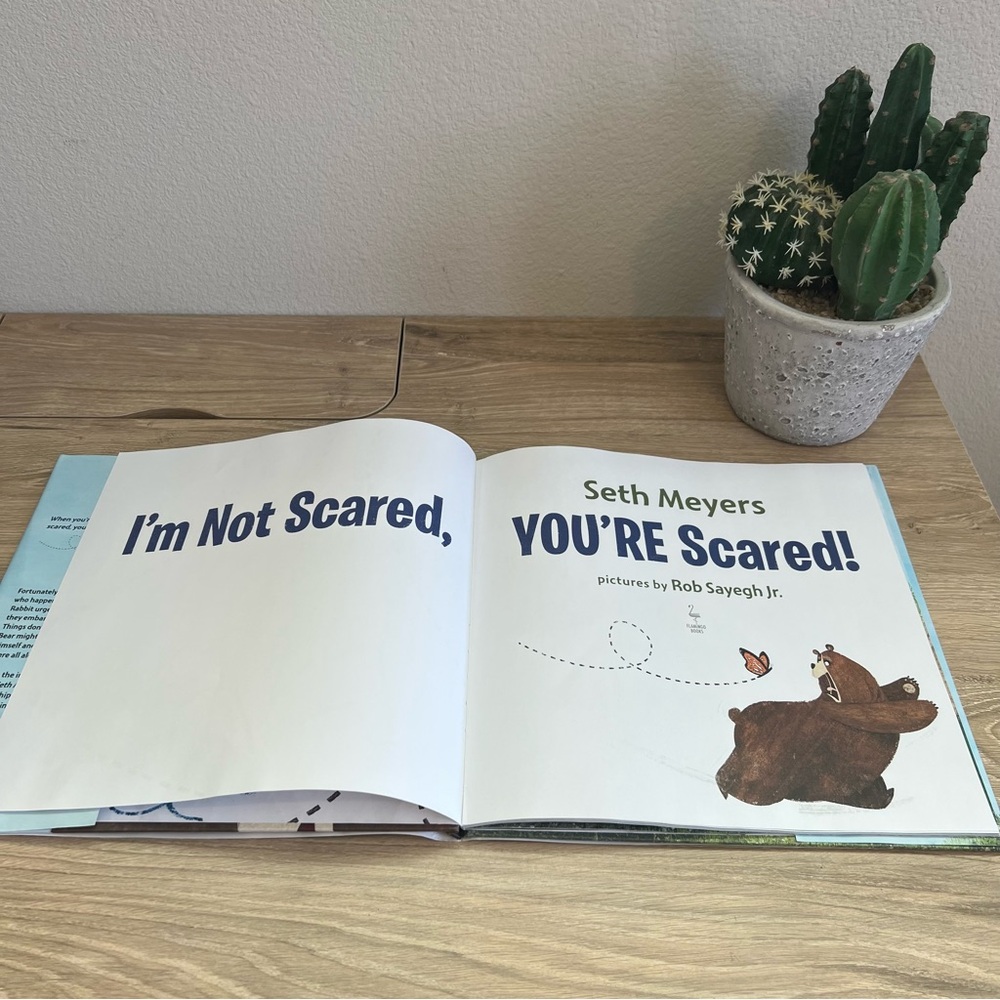 Seth Meyers I’m Not Scared You’re Scared Hardcover Kids Picture Book 2022 - Picture 10 of 15